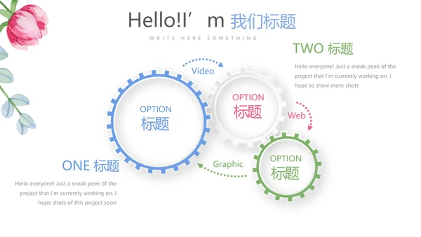 唯美水彩风公司产品介绍宣传通用PPT动态模板