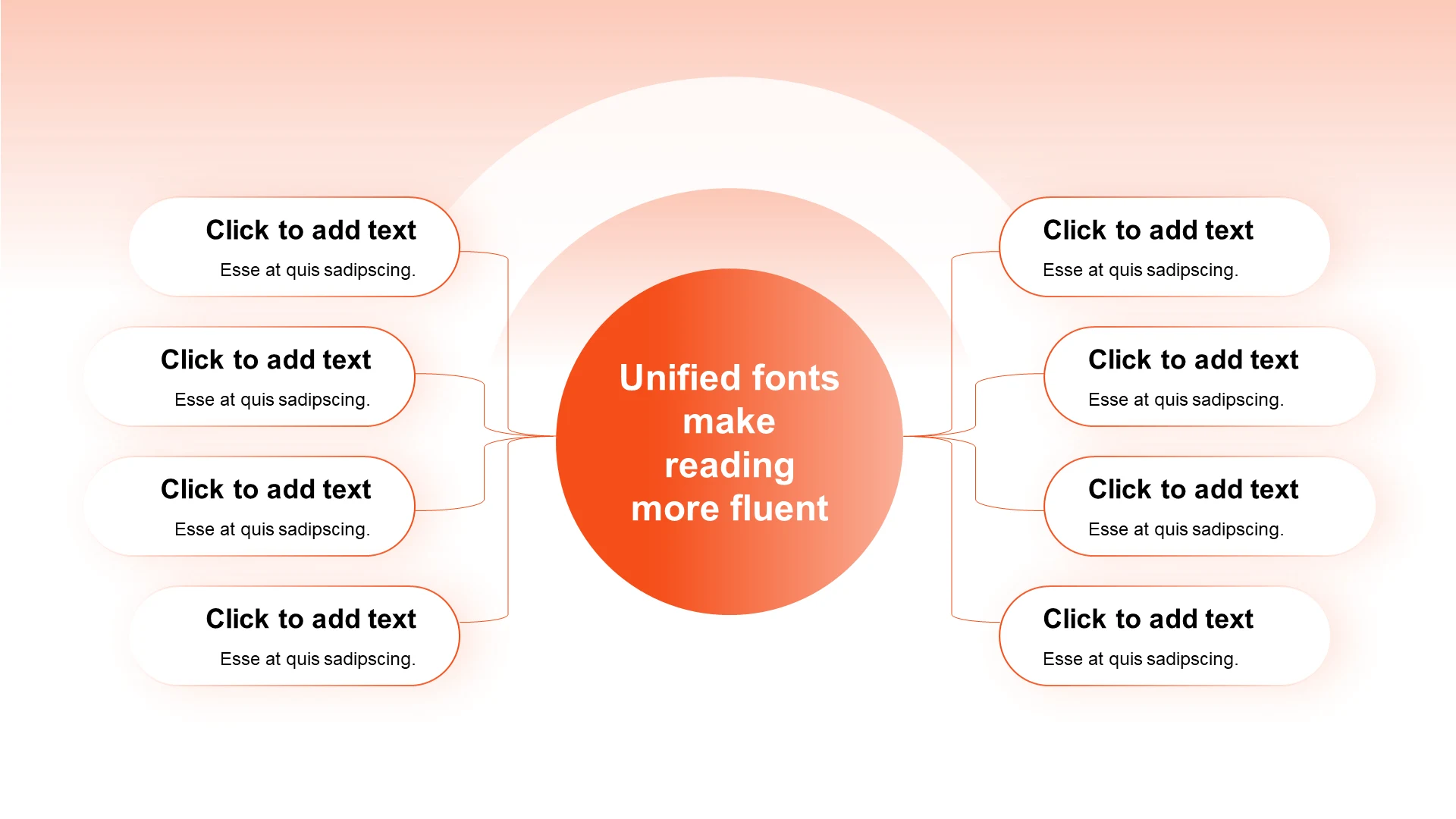 渐变纯文字PPT层次结构