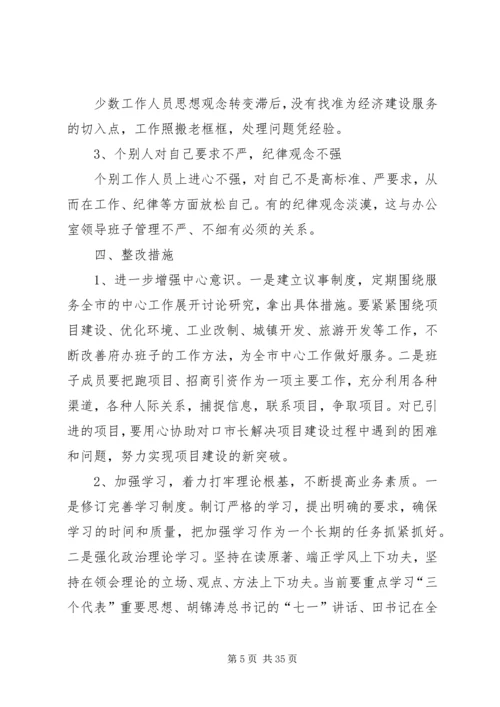 民主生活会汇报材料六篇.docx