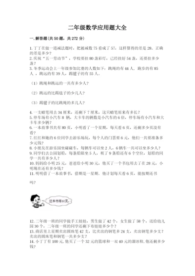 二年级数学应用题大全（考试直接用）.docx