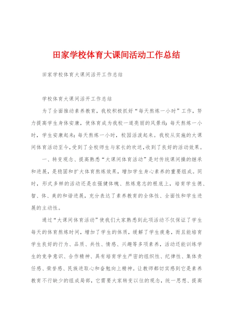 田家学校体育大课间活动工作总结.docx