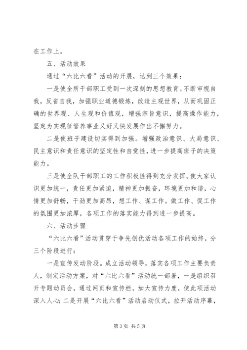 路政一中队六比六看实施方案 (3).docx