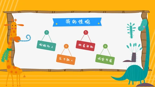 卡通可爱小学班干部竞选自我介绍PPT模板