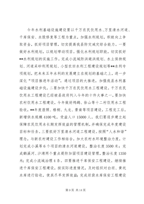 县水利局会议讲话.docx
