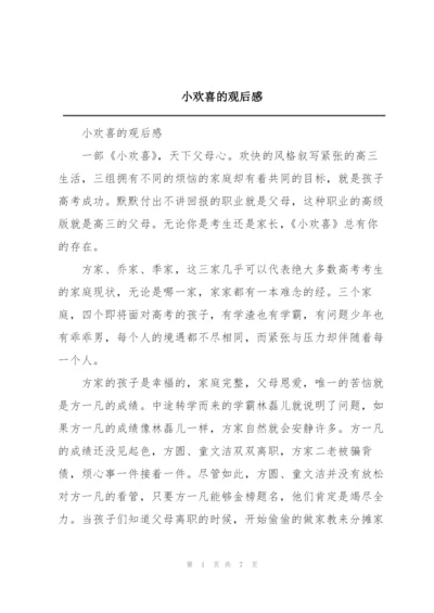 小欢喜的观后感.docx
