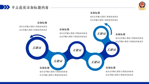 蓝色庄严大气公安警察汇报PPT模板