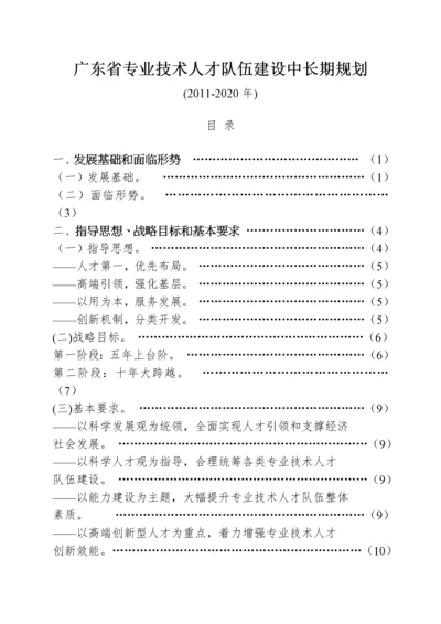 专业技术人才队伍建设中长期规划.docx