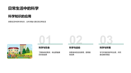 科学知识与日常应用PPT模板