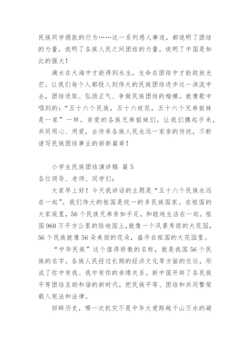小学生民族团结演讲稿.docx
