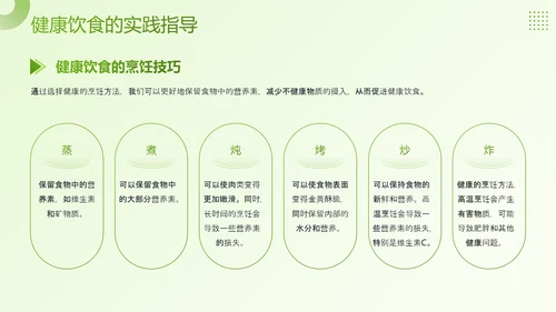 绿色插画风医疗行业科学健康饮食知识科普PPT