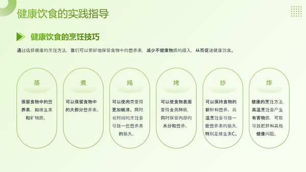 绿色插画风医疗行业科学健康饮食知识科普PPT