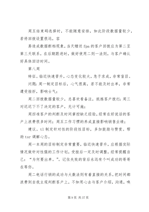 保险电销不同阶段人员培养.docx