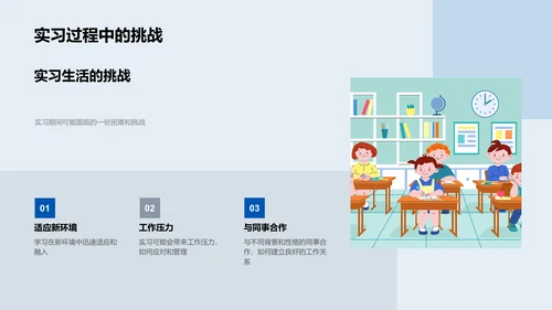 实习经验交流PPT模板