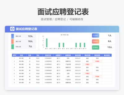 面试应聘登记表