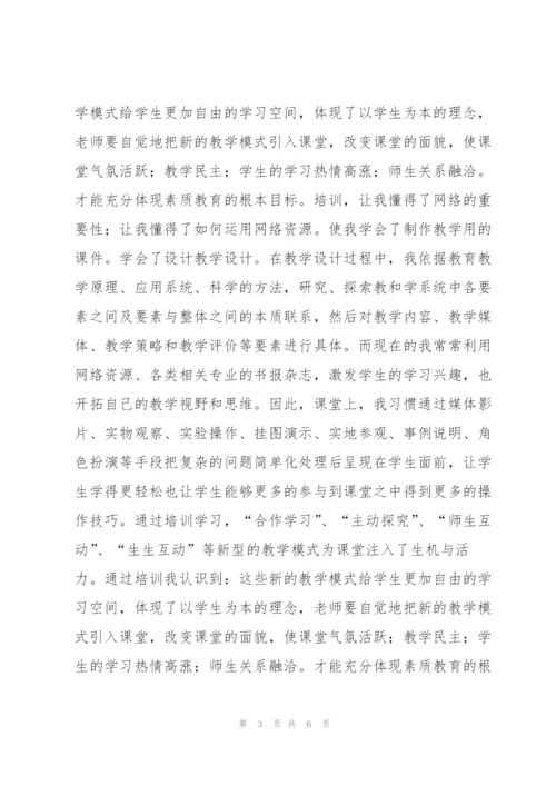 中小学教师继续教育培训总结.docx