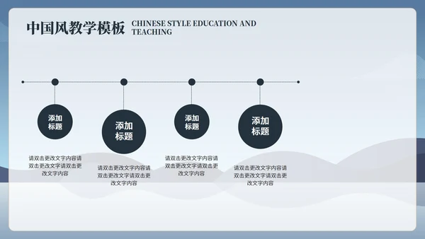 蓝色简约风教育教学PPT模板