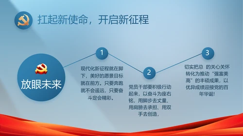 蓝色大气党政廉洁建设工作总结PPT