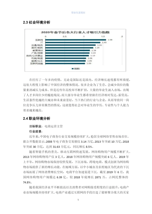 12页5100字电子商务专业职业生涯规划.docx