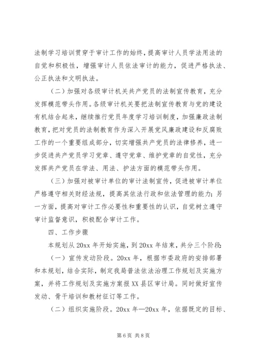 市审计局普法依法治理工作五年规划.docx