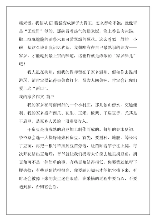 我和我的家乡作文600字精彩6篇