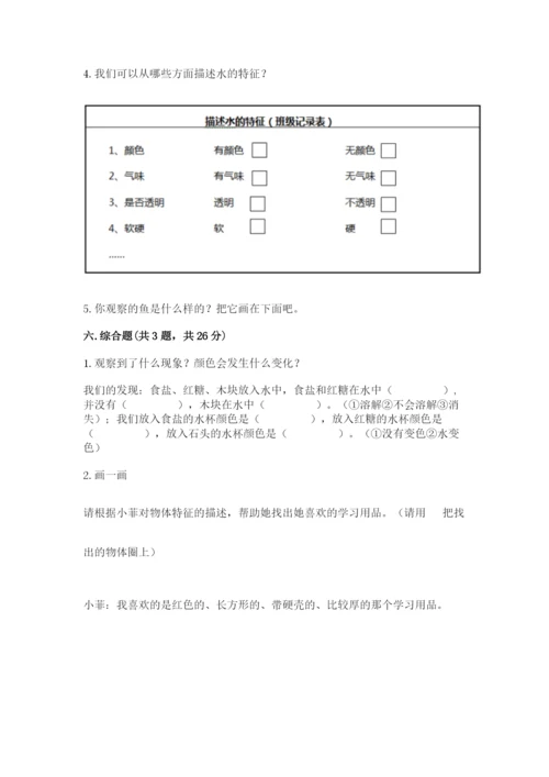 教科版一年级下册科学期末测试卷（实用）word版.docx