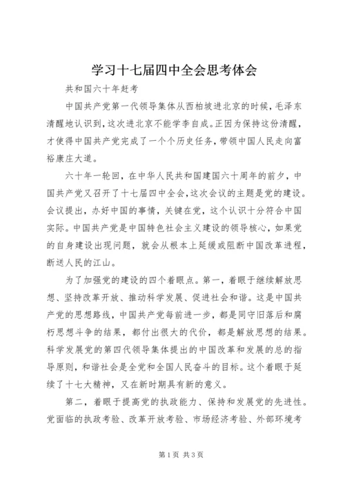 学习十七届四中全会思考体会.docx