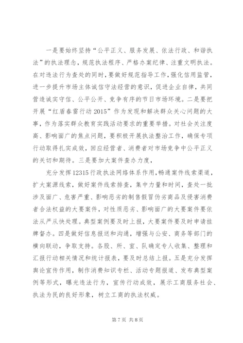 工商局红盾春雷工作方案.docx