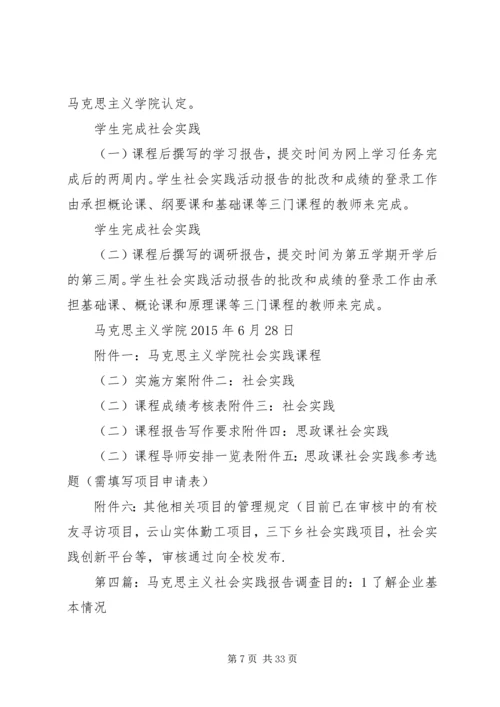 马克思主义学院社会实践教学总方案.docx