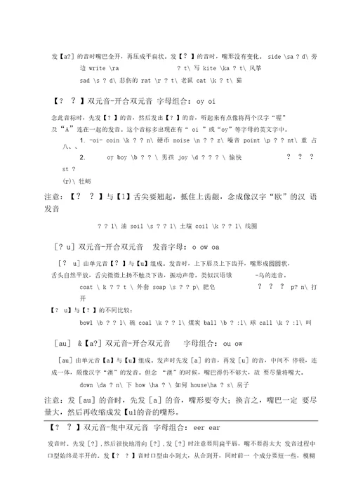 英语音标学习笔记全