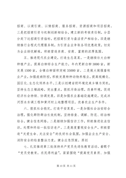 乡镇工作总结和工作计划.docx