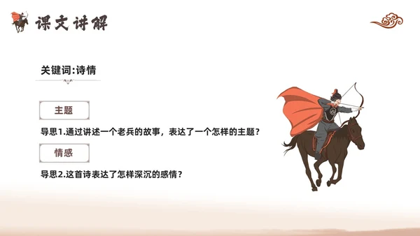 棕色古风人教版九年级下册语文课件十五从军征PPT模板宣传P语语文九年级下册