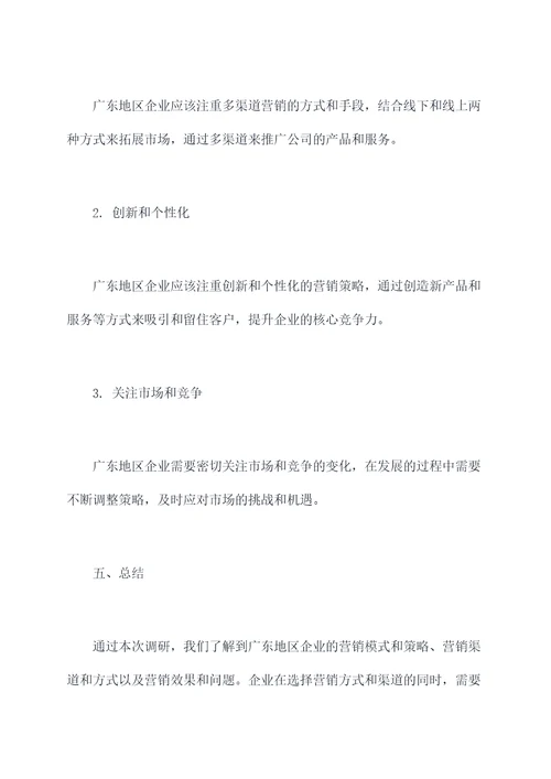 广东营销系统调研报告