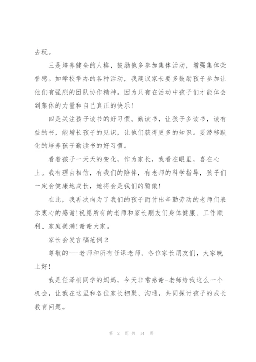 家长会发言稿范例五篇.docx