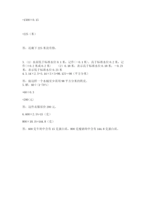 北师大版数学小升初模拟试卷附完整答案（典优）.docx