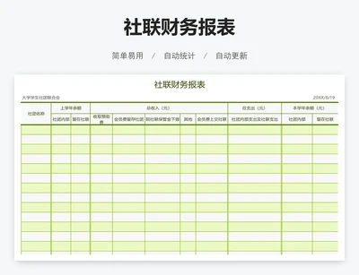 社联财务报表