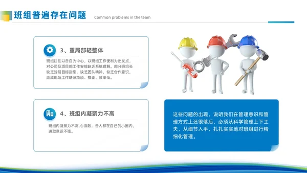 简约风蓝色班组精细化管理企业团队建设管理商务培训PPT