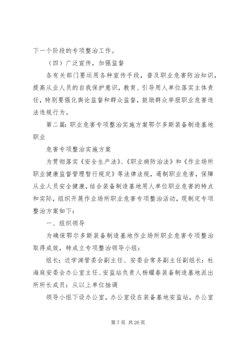 职业危害专项整治实施方案.docx