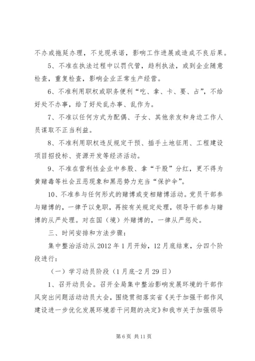 集中整治干部作风问题活动实施方案.docx