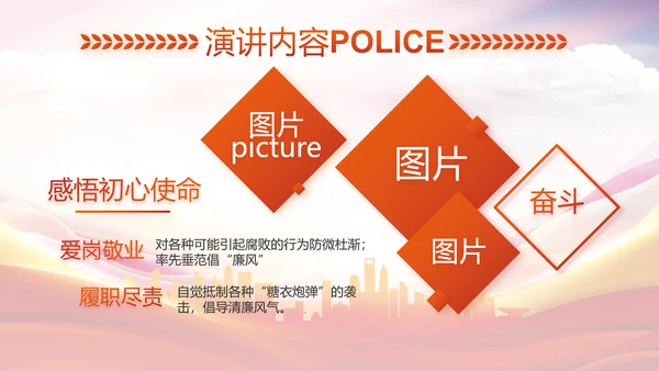 红色大气公安警察培训动态PPT
