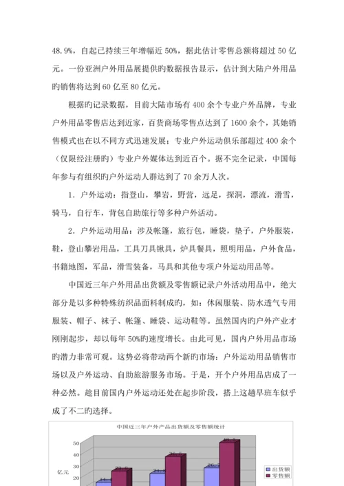 穿山甲户外生活馆创业综合计划书--.docx