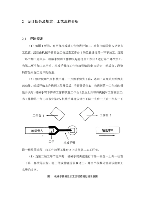 PLC机械手臂搬运加工标准流程控制.docx