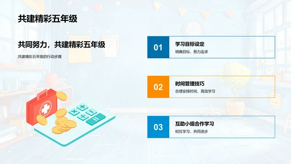 五年级学习习惯讲解PPT模板