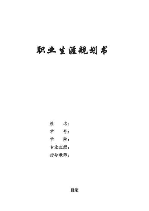 11页4500字财务管理专业职业生涯规划.docx