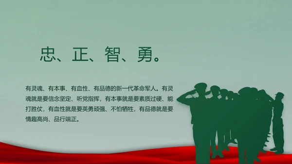 迷彩风入伍部队训练心得体会动态PPT