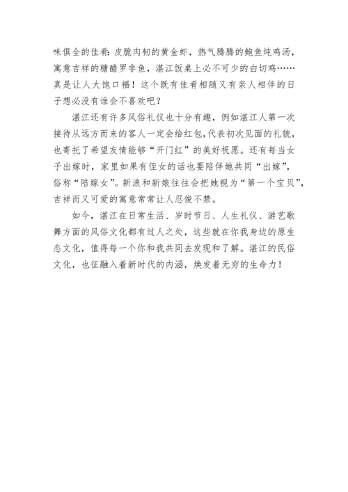 我身边的民俗文化作文800字.docx