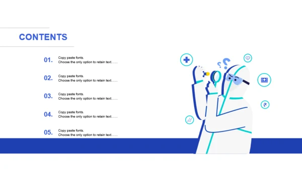 蓝色插画医学医疗疫情防控PPT案例