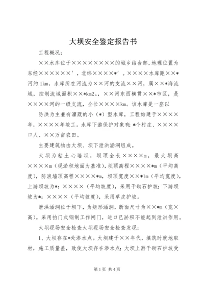 大坝安全鉴定报告书 (2).docx