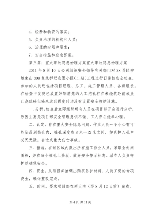 重大事故安全隐患治理方案.docx