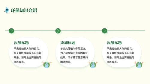 地球生态绿色环保教育通用PPT模板
