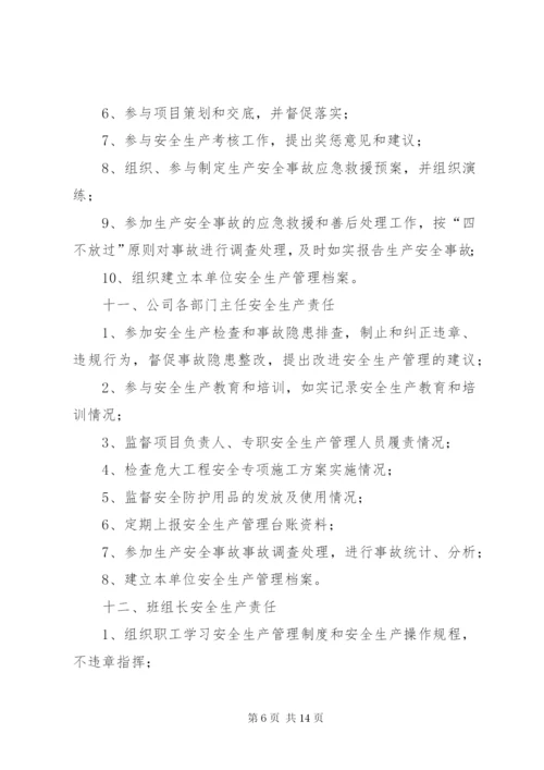 企业岗位安全生产责任清单.docx